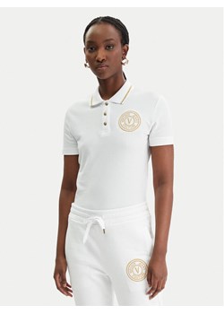 Versace Jeans Couture Polo 80HAGT02 CJ01T Biały Regular Fit ze sklepu MODIVO w kategorii Bluzki damskie - zdjęcie 188030196