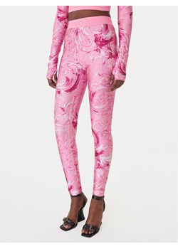 Versace Jeans Couture Legginsy 80HAC101 JS532 Fioletowy Slim Fit ze sklepu MODIVO w kategorii Spodnie damskie - zdjęcie 188030235