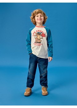 Sinsay - Jeansy chino z efektem sprania - granatowy ze sklepu Sinsay w kategorii Spodnie chłopięce - zdjęcie 188031508