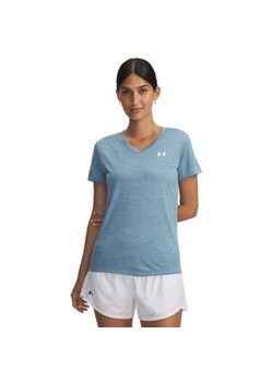 Damska koszulka treningowa Under Armour Tech SSV- Twist - niebieska ze sklepu Sportstylestory.com w kategorii Bluzki damskie - zdjęcie 188031669