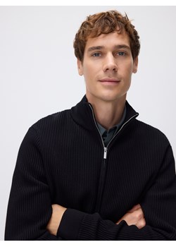 Reserved - Rozpinany sweter ze stójką - czarny ze sklepu Reserved w kategorii Swetry męskie - zdjęcie 188031817