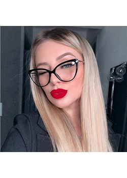 Okulary kocie do komputera damskie z filtrem BLUE Light zerówki 2563 ze sklepu Stylion w kategorii Okulary zerówki damskie - zdjęcie 188032397