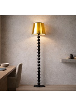 Czarna lampa stojąca z kulkami do sypialni glamour BANGKOK MIRROR ze sklepu Lysne w kategorii Lampy podłogowe - zdjęcie 188032727