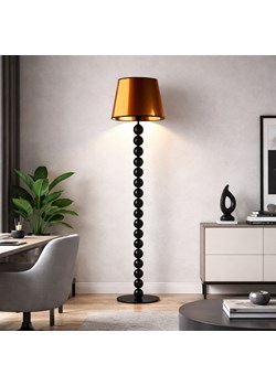 Nowoczesna lampa podłogowa z kulkami BANGKOK MIRROR czarno-miedziana ze sklepu Lysne w kategorii Lampy podłogowe - zdjęcie 188032729