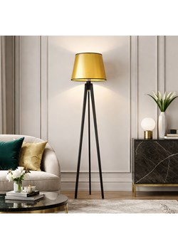 Lampa podłogowa na trzech nogach CURACAO MIRROR ze złotym kloszem ze sklepu Lysne w kategorii Lampy podłogowe - zdjęcie 188032737