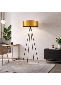 Czarno-złota lampa stojąca do biura w stylu glamour IBIZA MIRROR ze sklepu Lysne w kategorii Lampy podłogowe - zdjęcie 188032745