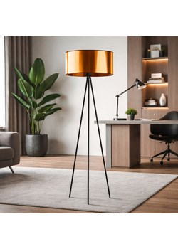 Lampa stojąca trójnóg czarna miedziana SEWILLA MIRROR ze sklepu Lysne w kategorii Lampy podłogowe - zdjęcie 188032755