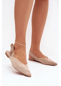 Damskie Baleriny Z Klamrą Beżowe Tanelia ze sklepu ZAZOO w kategorii Balerinki - zdjęcie 188032825