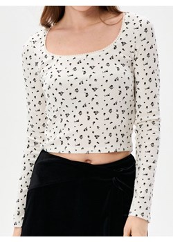 Sinsay - Bawełniana bluzka z długim rękawem - wielobarwny ze sklepu Sinsay w kategorii Bluzki damskie - zdjęcie 188032866