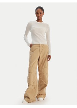 HUGO Sweter Somya_B 50554221 Beżowy Slim Fit ze sklepu MODIVO w kategorii Swetry damskie - zdjęcie 188034998