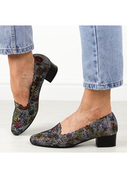 Niebieskie ażurowe czółenka damskie na obcasie M.Daszyński Sa200-1 ze sklepu suzana.pl w kategorii Czółenka - zdjęcie 188035387