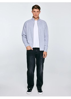 Bluza męska rozpinana szara Madorol 901 ze sklepu Big Star w kategorii Bluzy męskie - zdjęcie 188035409