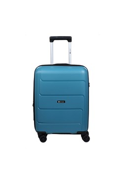 Niebieska walizka kabinowa z polipropylenu poszerzana Hard Class ze sklepu Słoń Torbalski w kategorii Walizki - zdjęcie 188035479