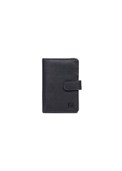 czarny portfel skórzany unisex z kolorowym wnętrzem ze sklepu Słoń Torbalski w kategorii Portfele damskie - zdjęcie 188035486