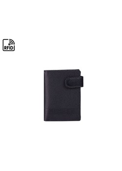 Czarny portfel skórzany ARON ze sklepu Słoń Torbalski w kategorii Portfele męskie - zdjęcie 188035659