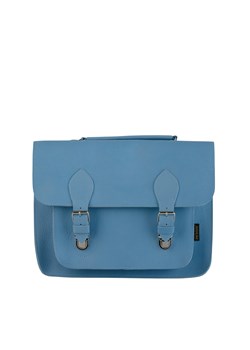 niebieska torba skórzana na ramię i do ręki listonoszka Dalia ze sklepu Słoń Torbalski w kategorii Listonoszki - zdjęcie 188035686