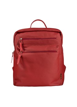 czerwony bezklapowy plecak skórzany Wisława ze sklepu Słoń Torbalski w kategorii Plecaki - zdjęcie 188035708