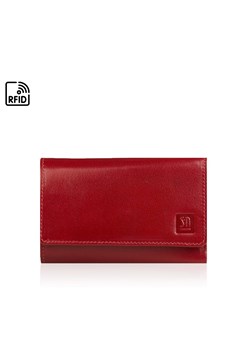 Portfel damski czerwony skórzany ze sklepu Słoń Torbalski w kategorii Portfele damskie - zdjęcie 188035719