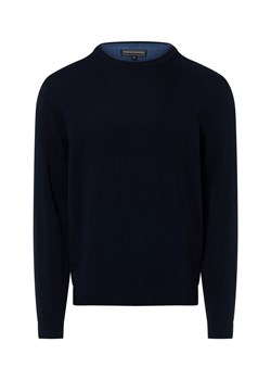 Finshley & Harding Sweter z zawartością kaszmiru Mężczyźni Bawełna granatowy marmurkowy ze sklepu vangraaf w kategorii Swetry męskie - zdjęcie 188035787