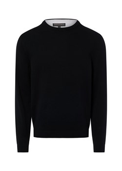 Finshley & Harding Sweter z zawartością kaszmiru Mężczyźni Bawełna czarny jednolity ze sklepu vangraaf w kategorii Swetry męskie - zdjęcie 188035789