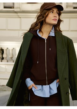 Reserved - Oversizowa bluza - ciemnobrązowy ze sklepu Reserved w kategorii Bluzy damskie - zdjęcie 188035839