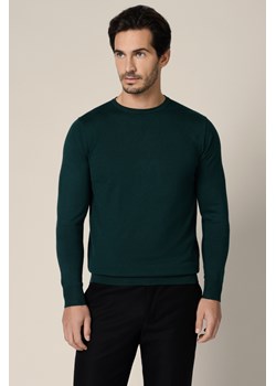 Sweter Zielony z Wiskozą Luell ze sklepu Lancerto S.A. w kategorii Swetry męskie - zdjęcie 188037666