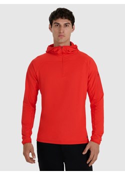 Męska bluza trekkingowa 4F 4FWAW25TFSWM590 - pomarańczowa ze sklepu Sportstylestory.com w kategorii Bluzy męskie - zdjęcie 188037898