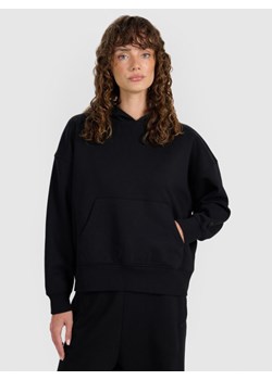 Damska bluza nierozpinana z kapturem 4F 4FWAW25TSWSF1887 - czarna ze sklepu Sportstylestory.com w kategorii Bluzy damskie - zdjęcie 188037909
