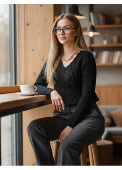Sweter damski CANDIS czarny Dstreet MY1806 ze sklepu DSTREET.PL w kategorii Swetry damskie - zdjęcie 188038285