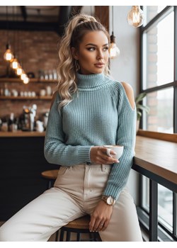 Sweter damski ARIEL zielony Dstreet MY1699 ze sklepu DSTREET.PL w kategorii Swetry damskie - zdjęcie 188038289