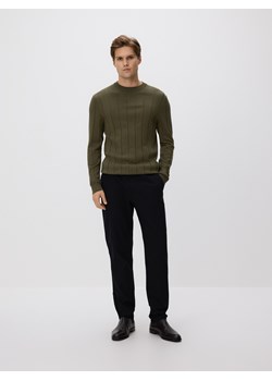 Reserved - Sweter z wiskozą - oliwkowy ze sklepu Reserved w kategorii Swetry męskie - zdjęcie 188038306