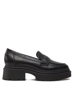 Loafersy Guess Finda FLTFIN LEA14 Czarny ze sklepu eobuwie.pl w kategorii Półbuty damskie - zdjęcie 188038626