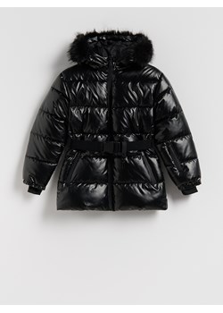 Reserved - Pikowana kurtka z paskiem - czarny ze sklepu Reserved w kategorii Płaszcze dziewczęce - zdjęcie 188039665