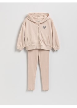 Reserved - Bawełniany komplet - beżowy ze sklepu Reserved w kategorii Komplety dziewczęce - zdjęcie 188039676