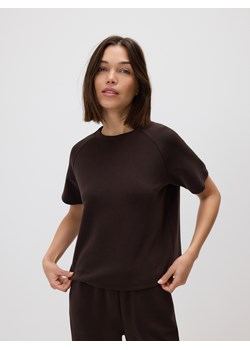 Reserved - T-shirt z modalem - ciemnobrązowy ze sklepu Reserved w kategorii Bluzki damskie - zdjęcie 188039729