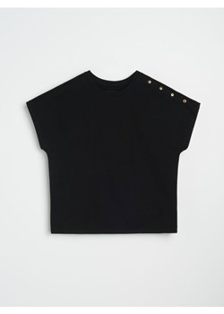 Sinsay - Bluzka z ozdobnymi guzikami - czarny ze sklepu Sinsay w kategorii Bluzki damskie - zdjęcie 188040209