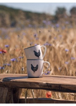 Sinsay - Kubki z motywem kury 2 pack - biały ze sklepu Sinsay w kategorii Kubki - zdjęcie 188040215