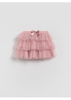 Reserved - Tiulowa spódnica z kokardką - brudny róż ze sklepu Reserved w kategorii Spódnice dziewczęce - zdjęcie 188041159