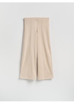 Reserved - Spodnie z przeszyciem - kremowy ze sklepu Reserved w kategorii Spodnie damskie - zdjęcie 188041199