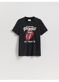 Reserved - T-shirt ROLLING STONES - czarny ze sklepu Reserved w kategorii T-shirty męskie - zdjęcie 188042826