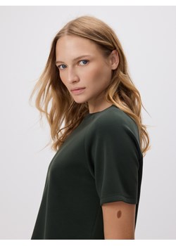 Reserved - T-shirt z modalem - ciemnozielony ze sklepu Reserved w kategorii Bluzki damskie - zdjęcie 188042836