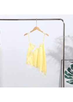 Koronkowy damski top na ramiączkach - Żółty XS ze sklepu Intimica.pl w kategorii Bluzki damskie - zdjęcie 188047098