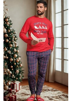 Świąteczna piżama męska czerwono-granatowa GIOEW, Kolor czerwono-granatowy, Rozmiar 2XL, Sorbetto ze sklepu Intymna w kategorii Piżamy męskie - zdjęcie 188047466