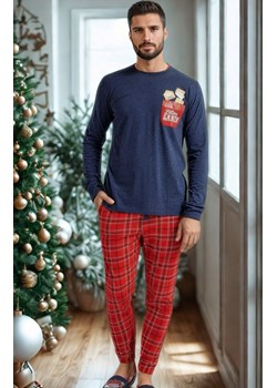 Świąteczna piżama męska granatowo-czerwona GIOEW, Kolor granatowo-czerwony, Rozmiar M, Sorbetto ze sklepu Intymna w kategorii Piżamy męskie - zdjęcie 188047467