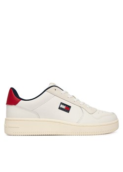 Sneakersy Tommy Jeans Tjm Retro Basket EM0EM01681 Biały ze sklepu eobuwie.pl w kategorii Buty sportowe męskie - zdjęcie 188047817