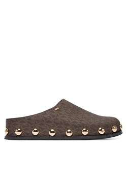 Klapki MICHAEL Michael Kors 40R6HLFP1B Brązowy ze sklepu eobuwie.pl w kategorii Klapki damskie - zdjęcie 188047845