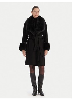 Marciano Guess Płaszcz wełniany 5BGL46 7125A Czarny Regular Fit ze sklepu MODIVO w kategorii Płaszcze damskie - zdjęcie 188048398