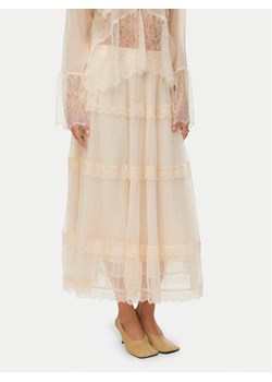 Vero Moda Spódnica midi Kinsley 10346617 Écru Regular Fit ze sklepu MODIVO w kategorii Spódnice - zdjęcie 188048438