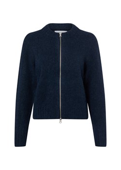 Samsøe Samsøe Kardigan damski z alpaką - Sajeanne Kobiety Wełna granatowy jednolity ze sklepu vangraaf w kategorii Swetry damskie - zdjęcie 188049749