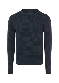 Nils Sundström Męski sweter z dzianiny Mężczyźni drobna dzianina antracytowy marmurkowy ze sklepu vangraaf w kategorii Swetry męskie - zdjęcie 188049757